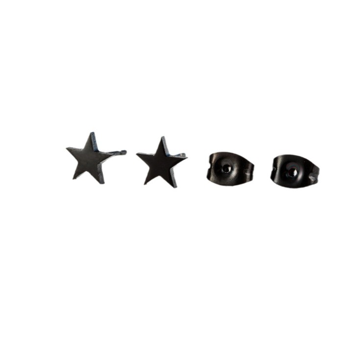 Japanese and Korean New Style Simple Stainless Steel Mini Five-Pointed Star Earrings Fashion Small Earrings Manufactu...