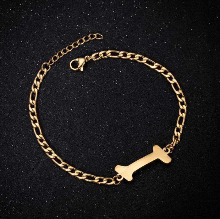 Cross-Border Foreign Trade New Pendant Fashion Bracelet English Letter Couple Bracelet Female European and American Best Friend Metal Bracelet