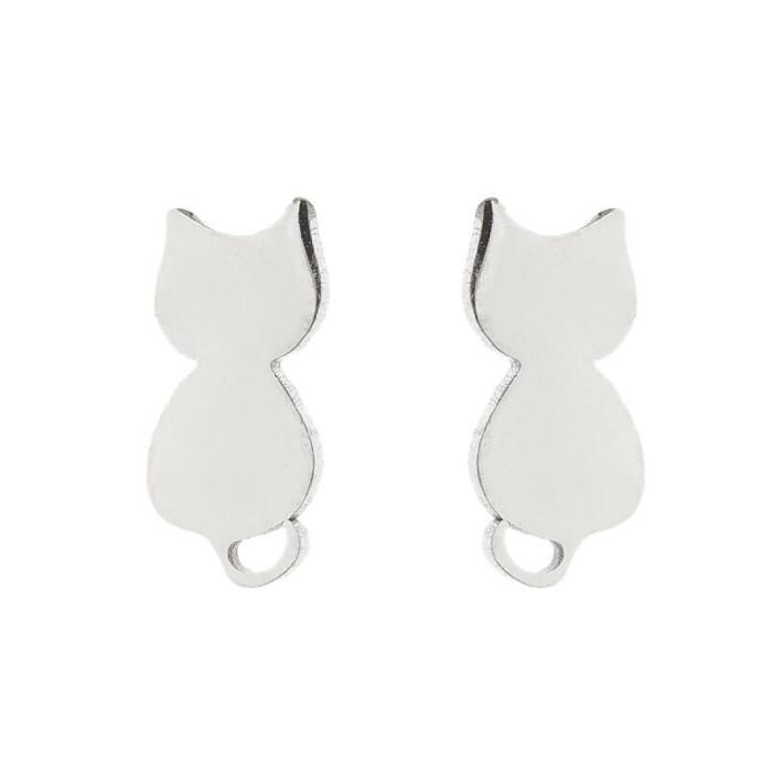 Fashion Animal Earrings Ins Fashion Girl Cute Pet Cat Puppy Rabbit Fish Earrings Ghost Ear Jewelry