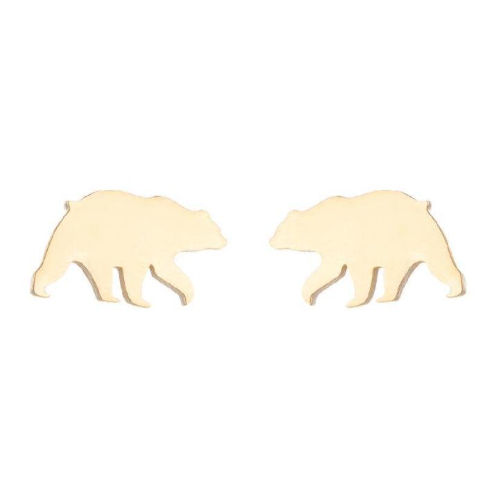 Foreign Trade Earrings New Ins Style Temperament Bear Stud Earrings Fashion Korean Retro Swan Rabbit Ear Bone Studs