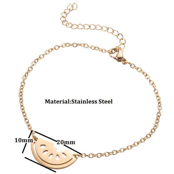 Fashion Necklace Stainless Steel Cut Watermelon Pendant Women's New Fruit Collarbone Chain Manufacturer in Stock Whol...