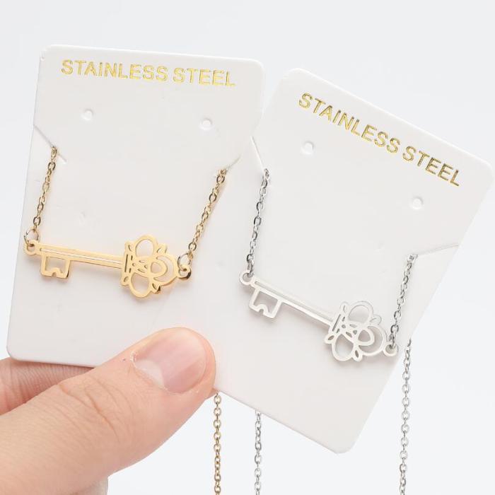 French New Style Pattern Pendant Necklace Fresh Ins Style Clavicle Chain Design Fashion Personality Temperament Necklace