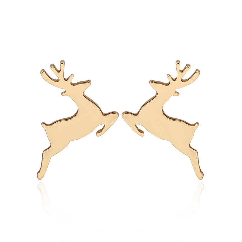 Cute Deer Animal Earrings Small Snowflake Christmas Tree Pumpkin Ghost Children European and American Christmas Ear Jewelry Wholesale