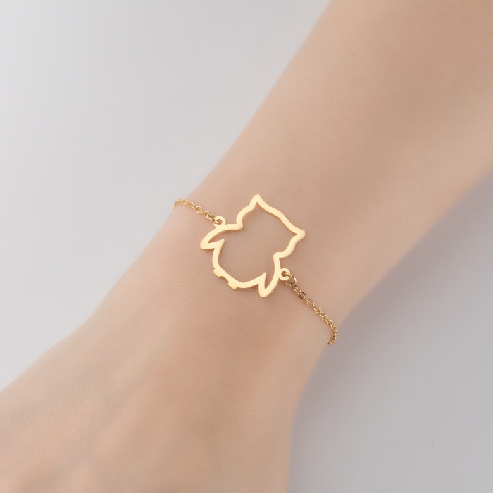New Stainless Steel Bracelet for Women, Niche Style Fashion Jewelry, Stainless Steel Animal Bracelet, In Stock Wholesale