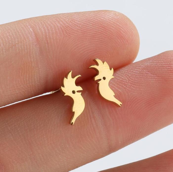New Style Stainless Steel Mini Quirky Pumpkin Skull Bat Spider Earrings for Christmas and Halloween Wholesale