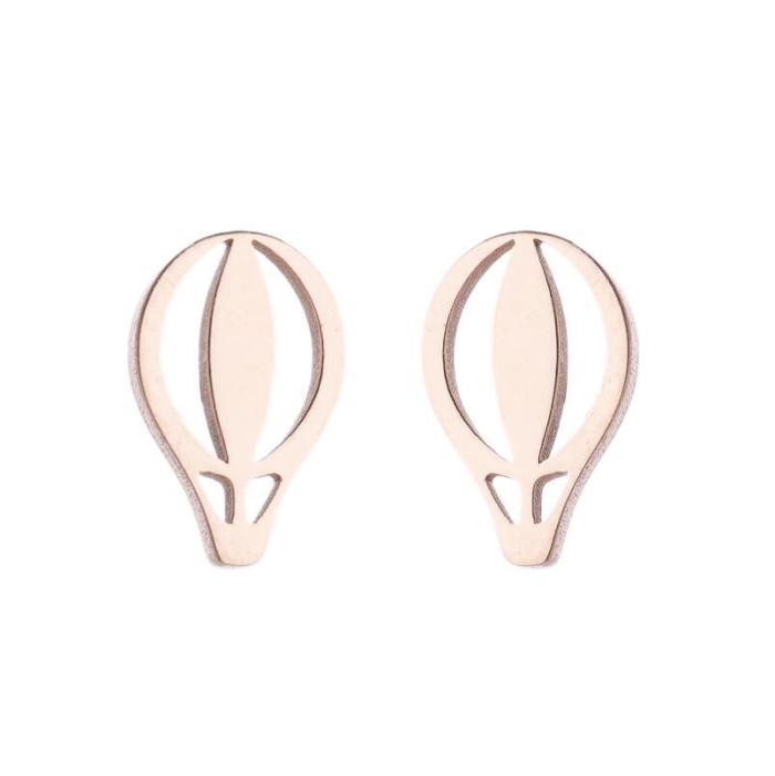 Korean and Japanese Style Stainless Steel Simple Personality Fruit Small Earrings Fashion Simple Strawberry Apple Asymmetric Ear Bone Studs