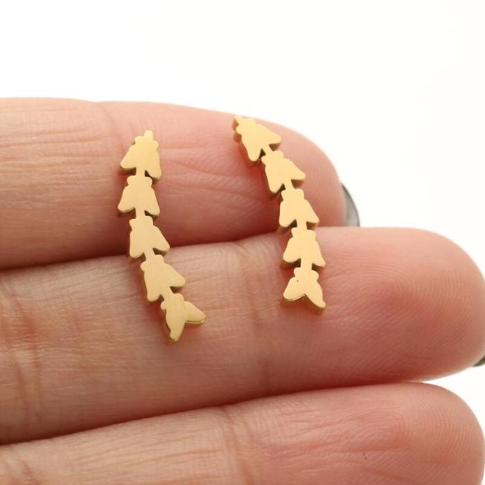 Amazon New Earrings for Girls Cute Spring Summer Butterfly Wings Heart Pattern Personality Stud Earrings In Stock Wholesale