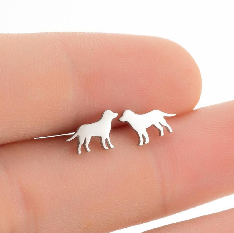 Korean Small Animal Earrings Ins Female Fashion New Cute Pet Dog Earrings Niche Design In Stock Wholesale