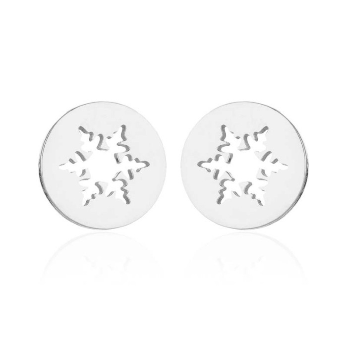 Bohemian Personality Earrings for Women and Children, Fashionable Stainless Steel Leaf and Pineapple Flower Stud Earrings, Women's Fashion Accessories