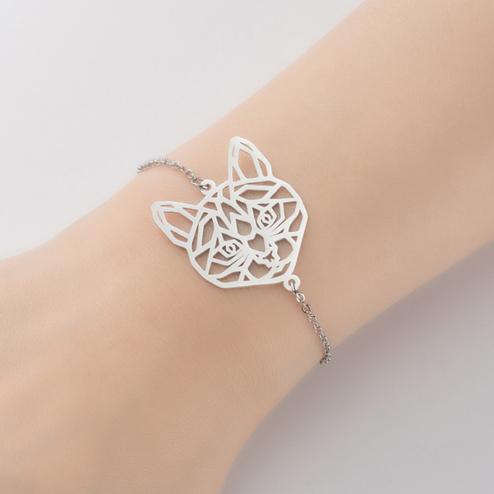European and American Cross-Border Cute Animal Bird Butterfly Moon Cat Couple Bracelet Non-Fading Bracelet Design Sense Niche Wholesale