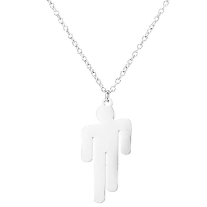 European and American Punk Style Billie Eilish Merchandise Rapper Pendant Necklace Men's Hip Hop Collarbone Chain