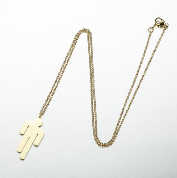 European and American Punk Style Billie Eilish Merchandise Rapper Pendant Necklace Men's Hip Hop Collarbone Chain