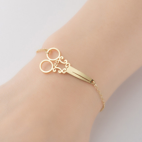 European and American Retro New Versatile Accessories Personality Open Scissors Shape Bracelet Fashion Women's Bracelet In Stock Wholesale