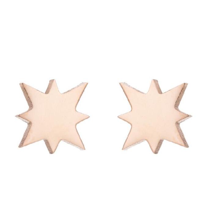 Amazon Fashion New Earrings Ins Heart Stud Earrings Triangle Round Square Geometric Simple Weekly Stud Earrings