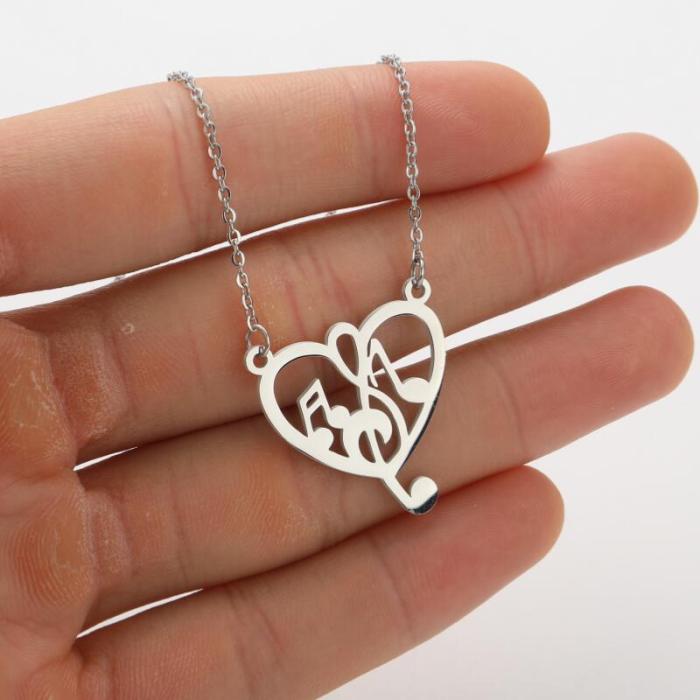 Light Luxury Niche Design Music Symbol Accordion Pendant Collarbone Chain New Style Elegant Neck Chain Wholesale, Nec...