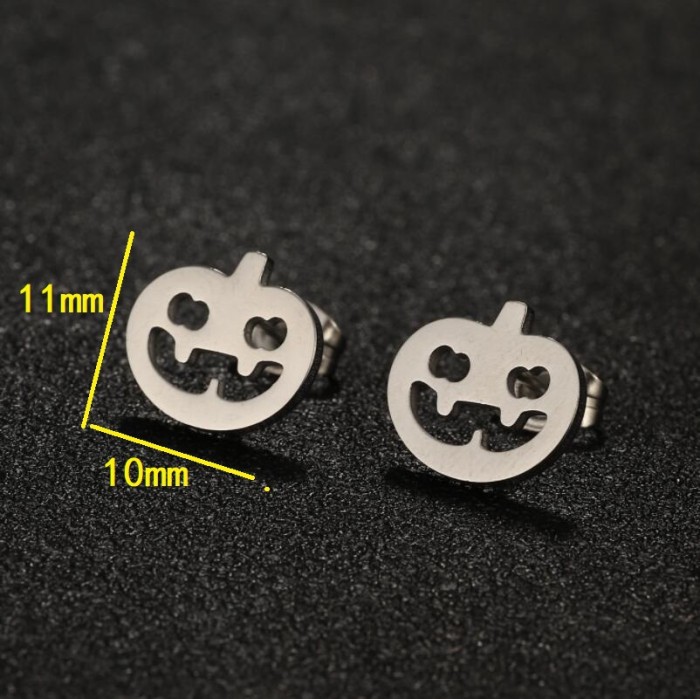 Personalized Creative New Stainless Steel Earrings Ins Korean Fashion Smooth Asymmetric Earrings Wholesale
