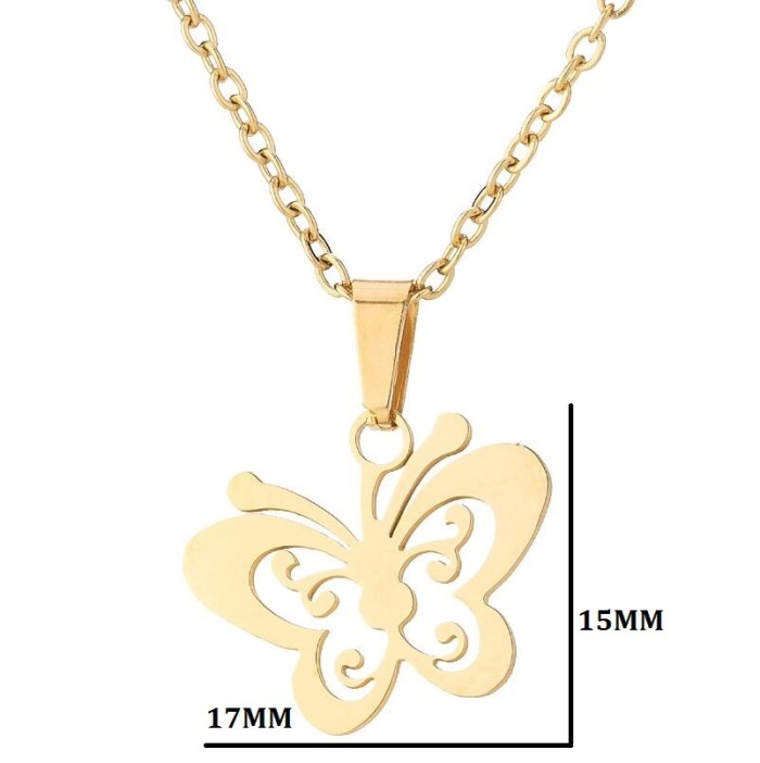 2025 New Stainless Steel Spring Butterfly Fairy Simple Luxury Insect Pendant Collarbone Chain French Cross-Border Accessories