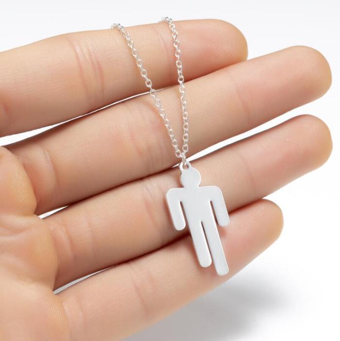 European and American Punk Style Billie Eilish Merchandise Rapper Pendant Necklace Men's Hip Hop Collarbone Chain
