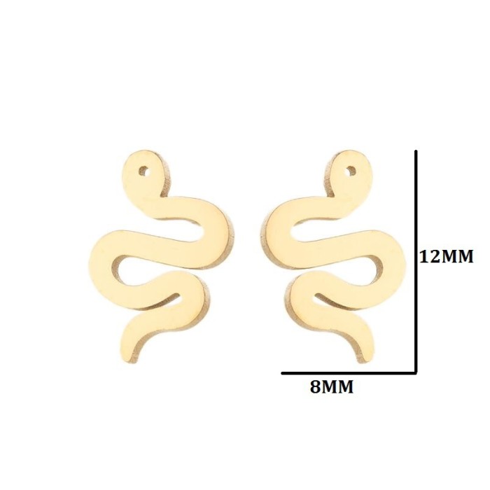 European and American Style New Snake Earrings Ins Fashion Simple S-Curved Snake-Shaped Animal Ear Jewelry Cross-Border In Stock Wholesale