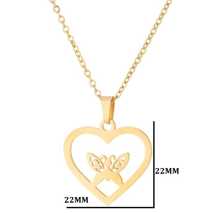 2025 New Stainless Steel Spring Butterfly Fairy Simple Luxury Insect Pendant Collarbone Chain French Cross-Border Accessories