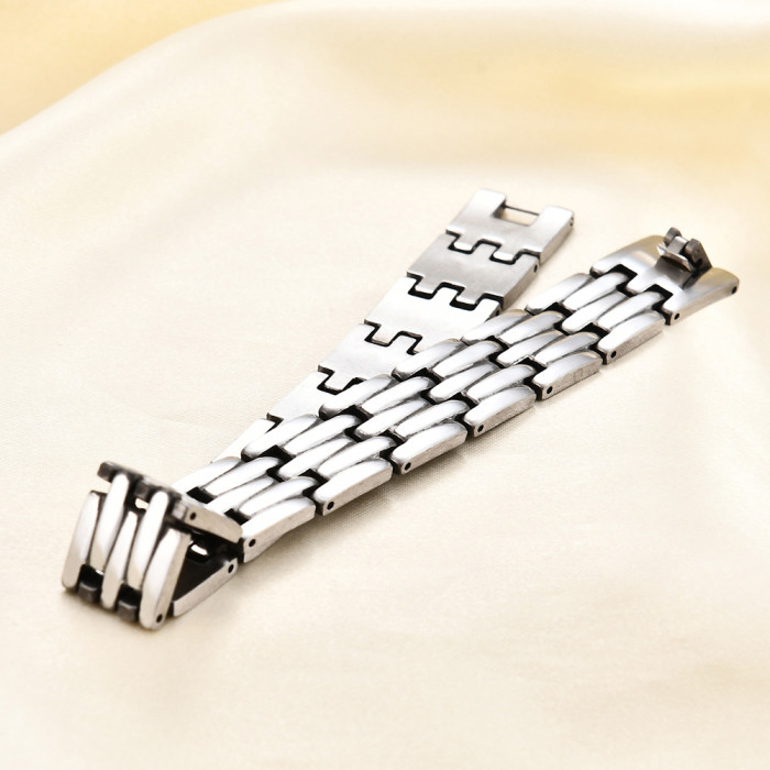European and American Cross-Border New Hot-Selling Fashion Polished Stainless Steel Watch Chain Bracelet Punk Personality Jewelry Wholesale