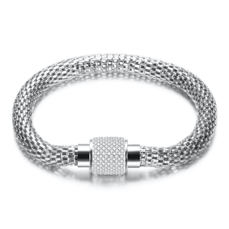 Manufacturer Wholesale Cable Line 18K Gold Steel with Diamond Stainless Steel Bracelet Wholesale Wish Amazon Hot Sale