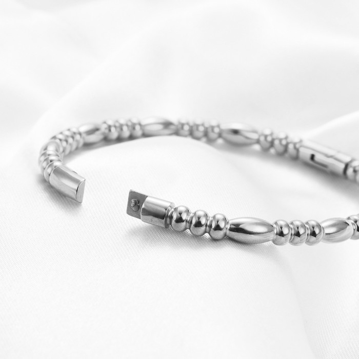 Cross-Border Amazon New European and American Bamboo Joint Titanium Steel Bracelet Stainless Steel 18K Gold Simple Versatile Wholesale Women's Bracelet
