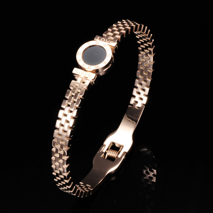 European and American INS Hollow Black Roman Numeral Round Resin Bracelet Adjustable Titanium Steel Watch Band Wholesale