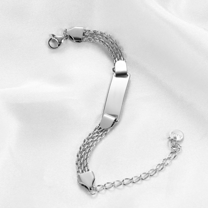 European and American Cross-Border New Stainless Steel 8MM Mesh Heart 18K Gold Bracelet for Men, Women, and Children Stainless Steel Bracelet