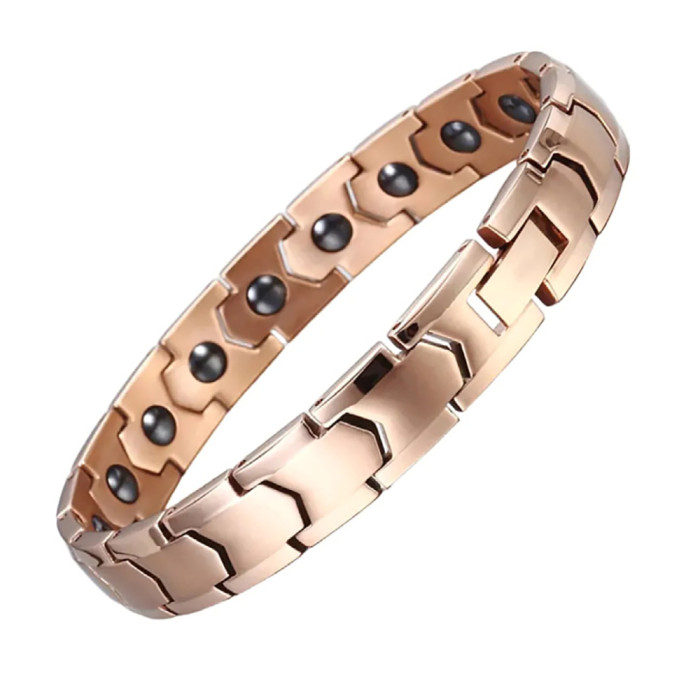 European and American Cross-Border 10MM Simple Stainless Steel Permanent Magnet Magnetic Titanium Steel Personalized Fashion Bracelet Wholesale Hot Sale for Women