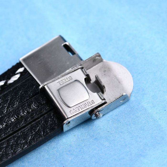 Manufacturer Wholesale European and American New Style Simple Leather Long Stainless Steel Double Layer Bracelet Engravable Laser Logo for Women