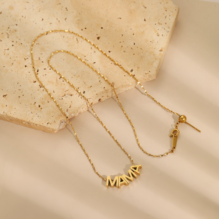AliExpress Hot-Selling Name Necklace Personalized Custom Stainless Steel English Letter Necklace Jewelry Wholesale