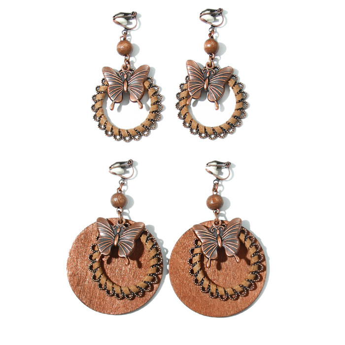 Internet Celebrity Hot Sale Autumn Winter Atmosphere Butterfly Earrings Ear Clips Original Design Melad Earrings Yiwu...