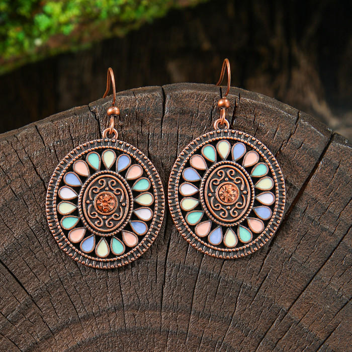 Cross-border Hot-Selling Vintage Bohemian Style Handmade Tassel Earrings Travel Vacation Personality Creative Ear Jewelry