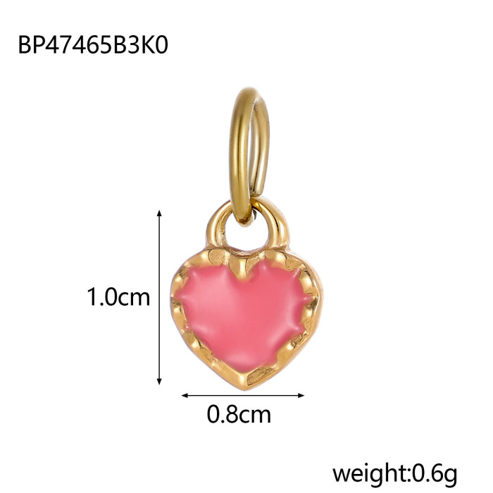 Cute Single Hanging Heart DIY Jewelry Accessories Heart-Shaped Series Pendant Hanging Jewelry Wholesale, Necklaces
