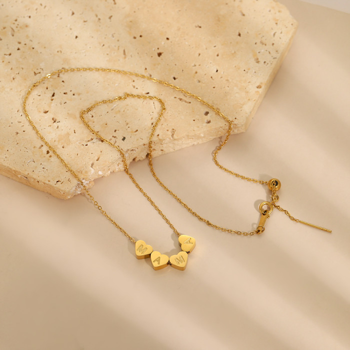 AliExpress Hot-Selling Name Necklace Personalized Custom Stainless Steel English Letter Necklace Jewelry Wholesale