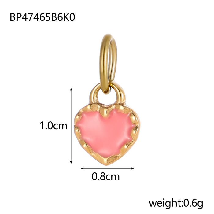 Cute Single Hanging Heart DIY Jewelry Accessories Heart-Shaped Series Pendant Hanging Jewelry Wholesale, Necklaces
