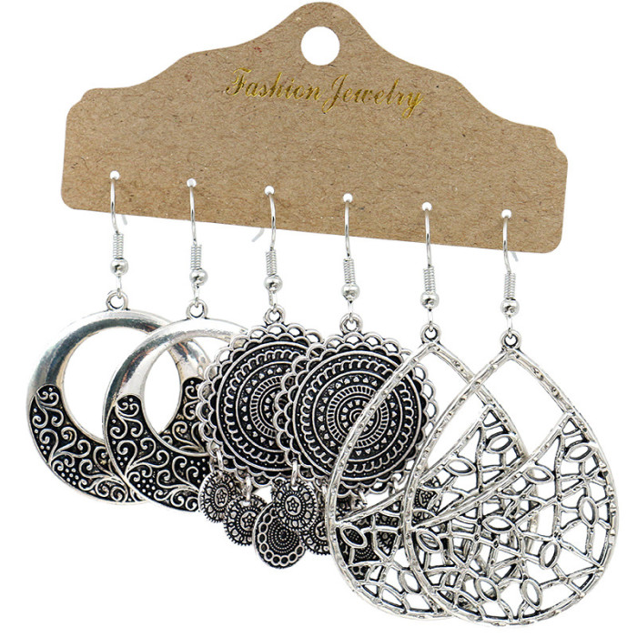 Set Earrings for Women Nepal Fashion Alloy Accessories Creative Punk U-Shaped Earrings Wholesale, Jewelry Sets