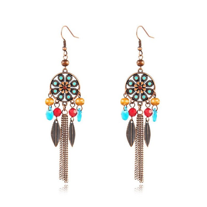 Ear Jewelry Amazon Creative New Tassel Earrings for Women Bohemian Style Flower Earring Set Wholesale, Jewelry Sets