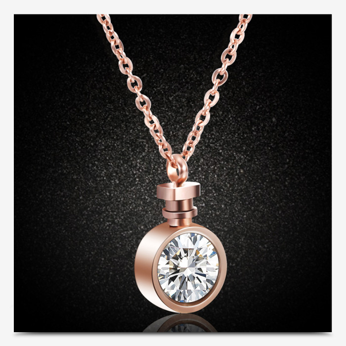 Japanese and Korean Wish New Style Round Three-Dimensional Fashion Titanium Steel X Necklace Stainless Steel Creative...