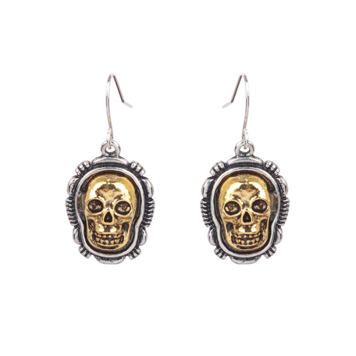 New European and American Halloween Earrings Horror Funny Skull Spider Web Earrings Dark Style Accessories Factory Direct Sale