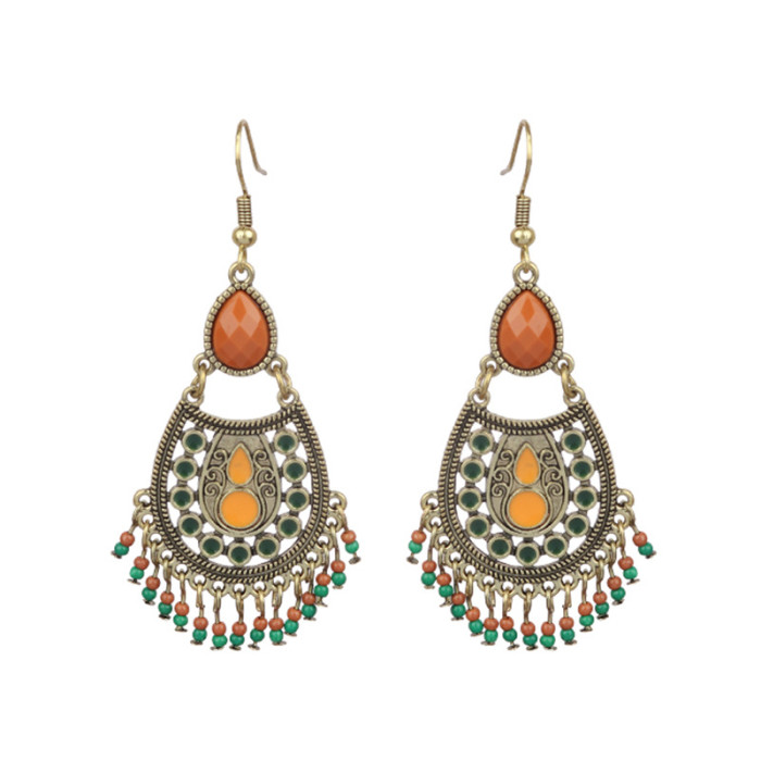 Ear Jewelry Amazon Creative New Tassel Earrings for Women Bohemian Style Flower Earring Set Wholesale, Jewelry Sets
