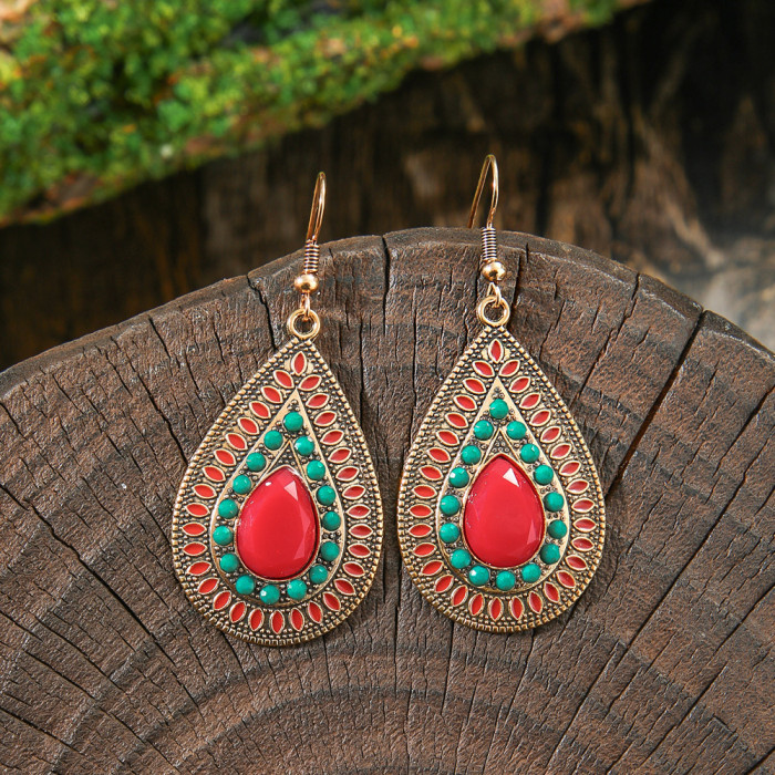 Cross-border Hot-Selling Vintage Bohemian Style Handmade Tassel Earrings Travel Vacation Personality Creative Ear Jewelry