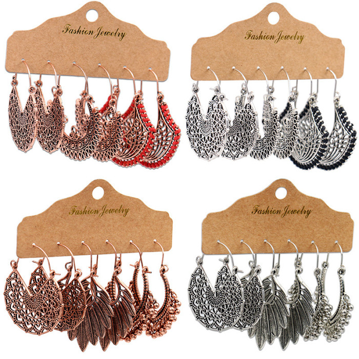 Set Earrings for Women Nepal Fashion Alloy Accessories Creative Punk U-Shaped Earrings Wholesale, Jewelry Sets