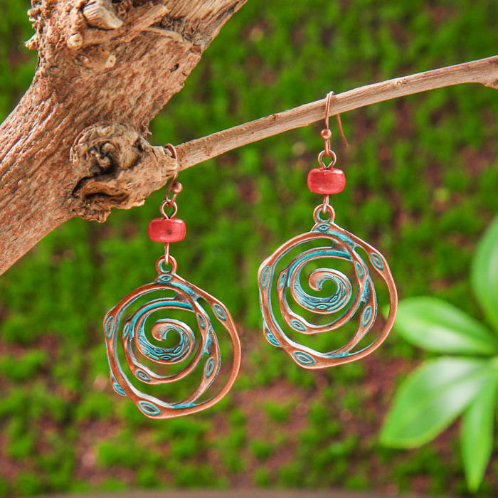 Cross-border Hot-Selling Vintage Bohemian Style Handmade Tassel Earrings Travel Vacation Personality Creative Ear Jewelry