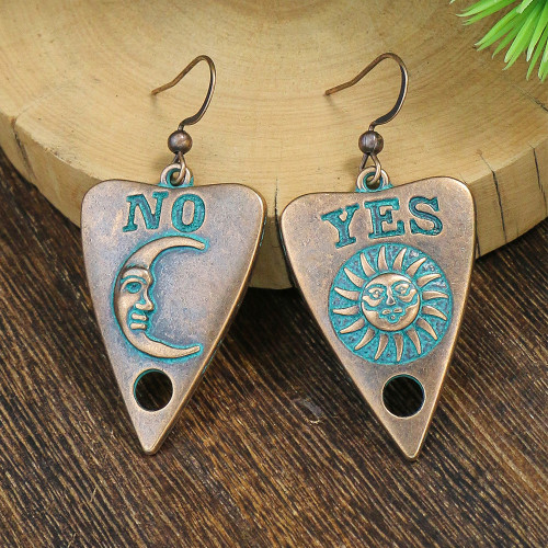 European and American Cross-Border E-commerce New Retro Design Heart Earrings Moon Sun Trendy Antique Vintage Earrings for Couples