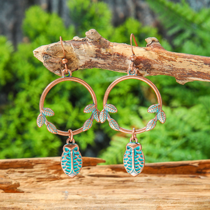 Vintage Metal Earrings Wholesale Bohemian Ethnic Style Personality Exaggerated Drop Earrings Vacation Style Earrings...