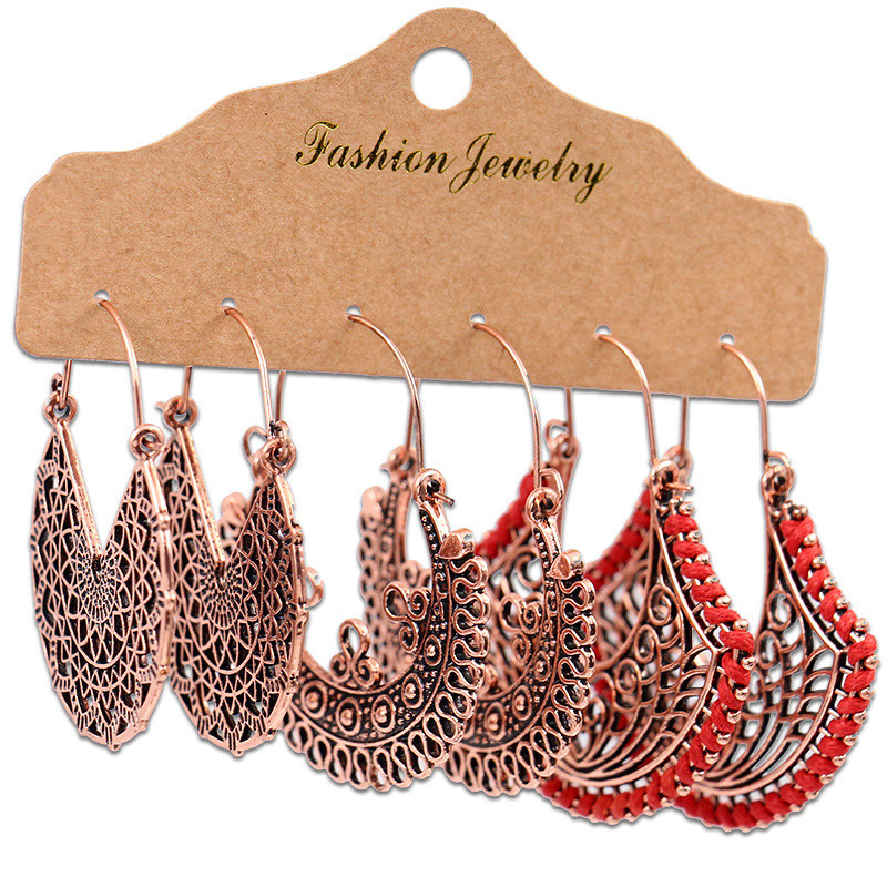 Cross-Border Set Earrings for Women Nepal Fashion Alloy Accessories Creative Punk U-Shaped Earrings Wholesale