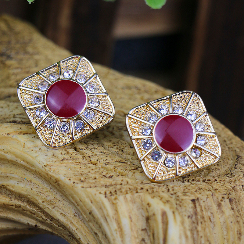 925 Silver Needle Earrings New Style Elegant Ear Studs Korean Dongdaemun Flower Enamel Earrings for Women Wholesale