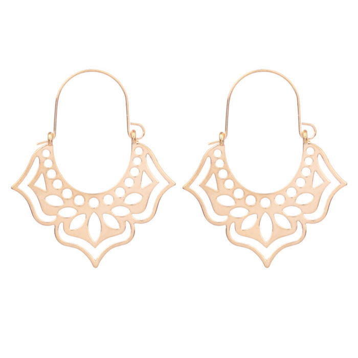 Fashion Personality Gold Geometric Double C Earrings French Pearl Ear Studs Elegant Versatile Ear Accessories